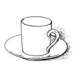 tasse à café et sa soucoupe
