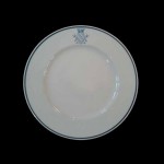 assiette blason filet bleu